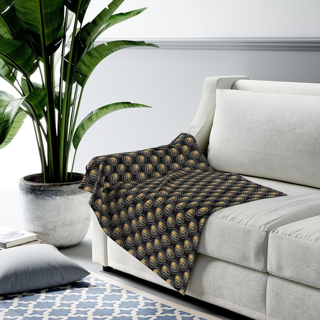 Velveteen Plush Blanket - Black Utopia