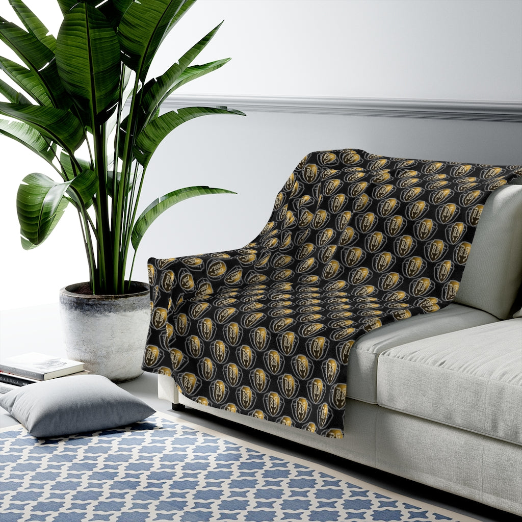 Velveteen Plush Blanket - Black Utopia