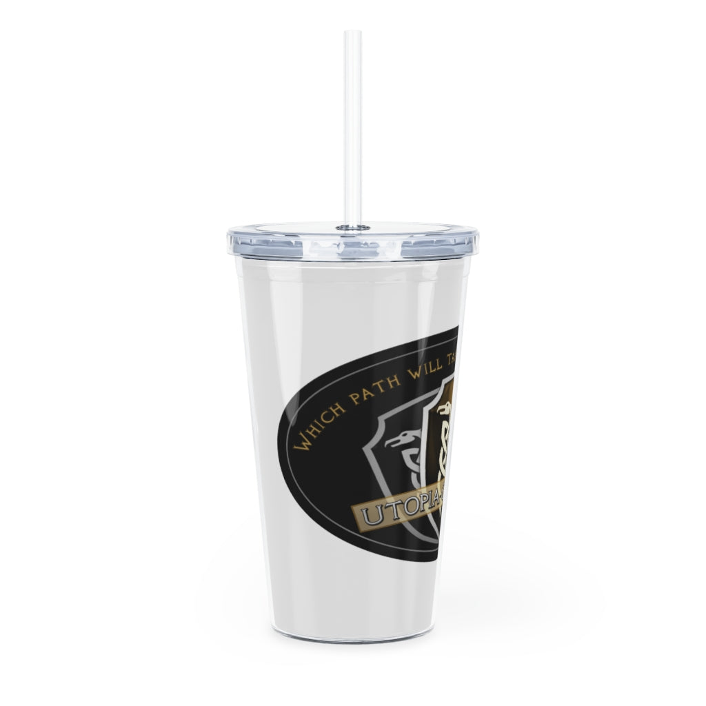Plastic Tumbler with Straw