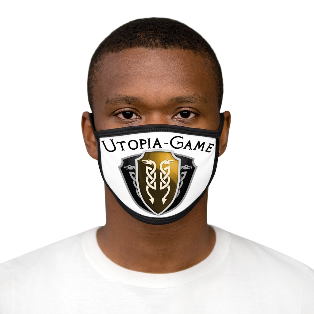 Mixed-Fabric Face Mask - Utopia White