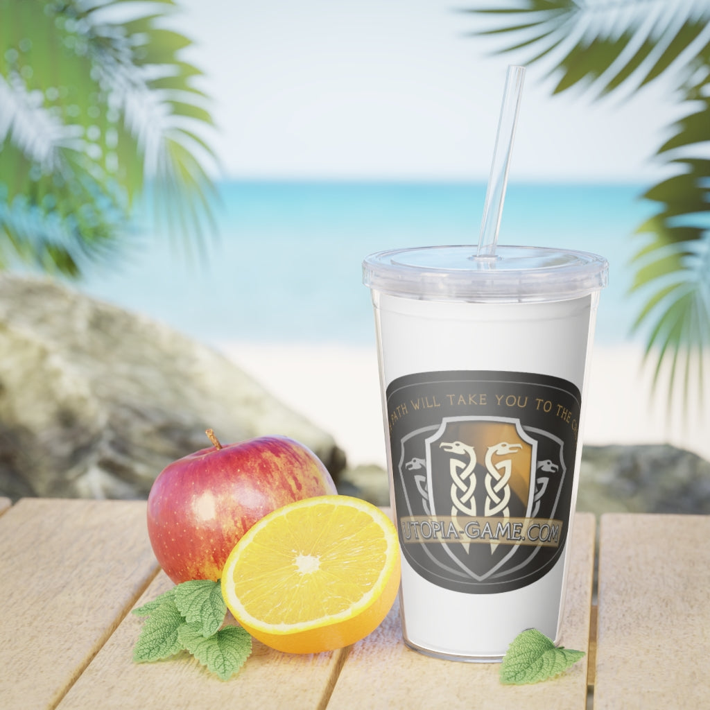Plastic Tumbler with Straw