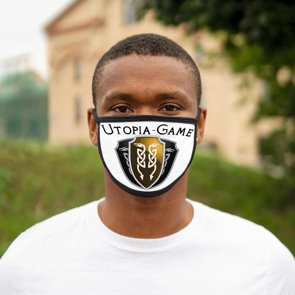 Mixed-Fabric Face Mask - Utopia White