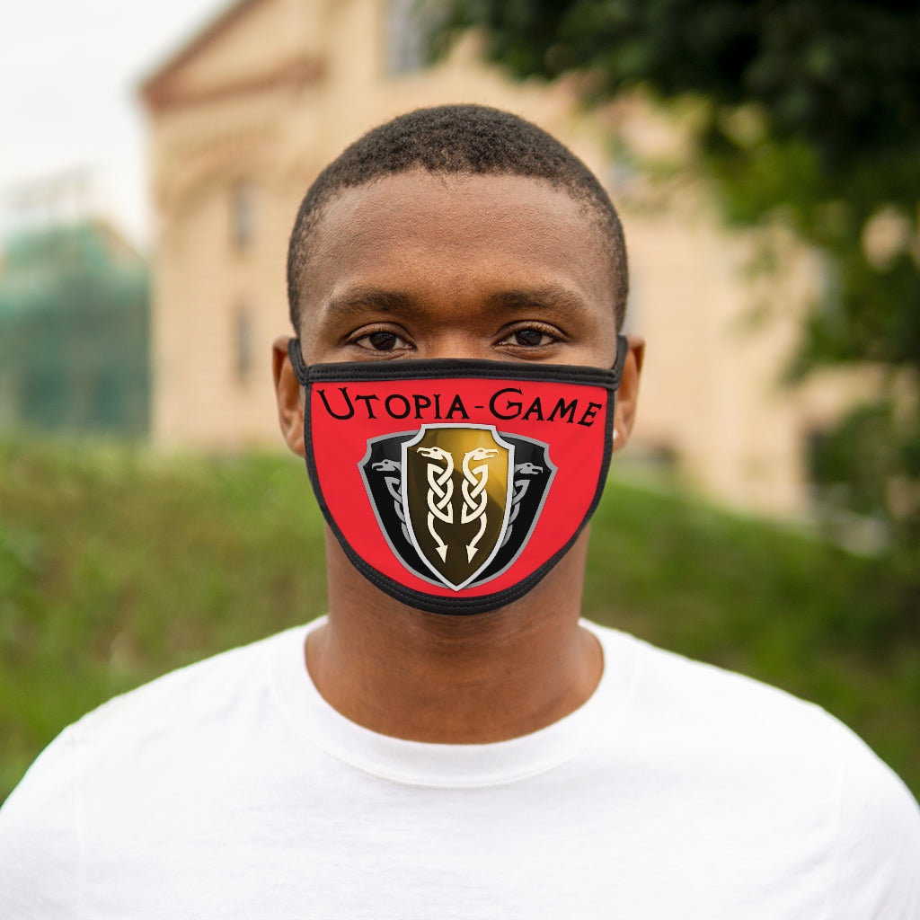 Mixed-Fabric Face Mask - Utopia Red
