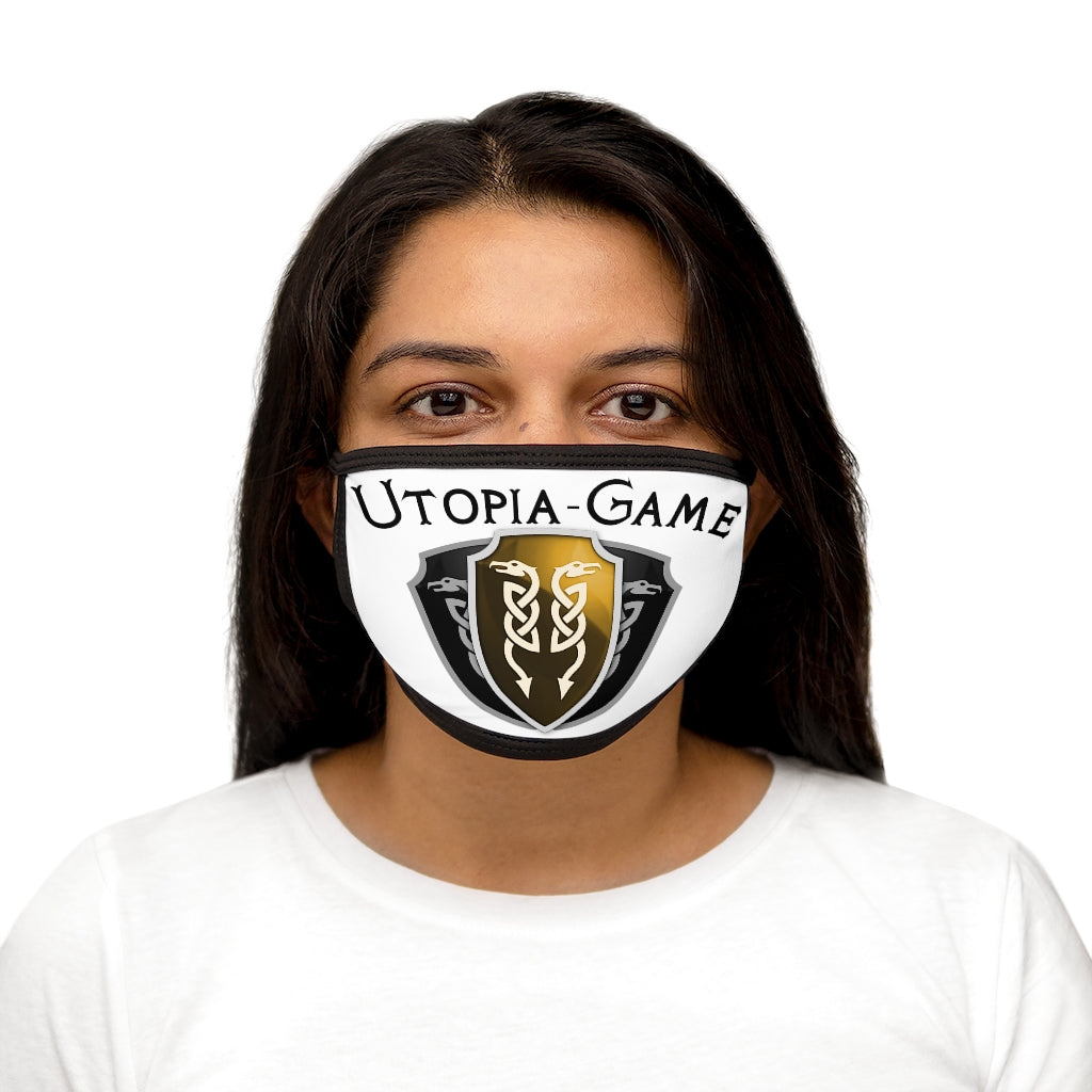 Mixed-Fabric Face Mask - Utopia White