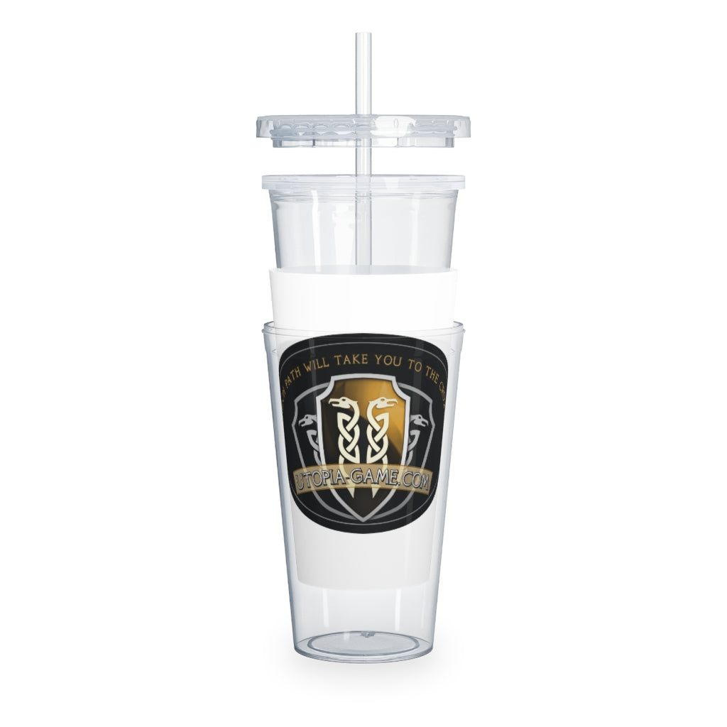 Plastic Tumbler with Straw