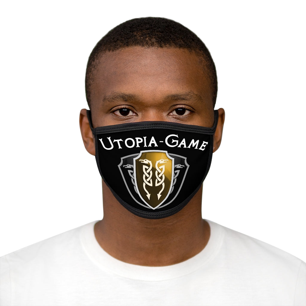 Mixed-Fabric Face Mask - Utopia Black