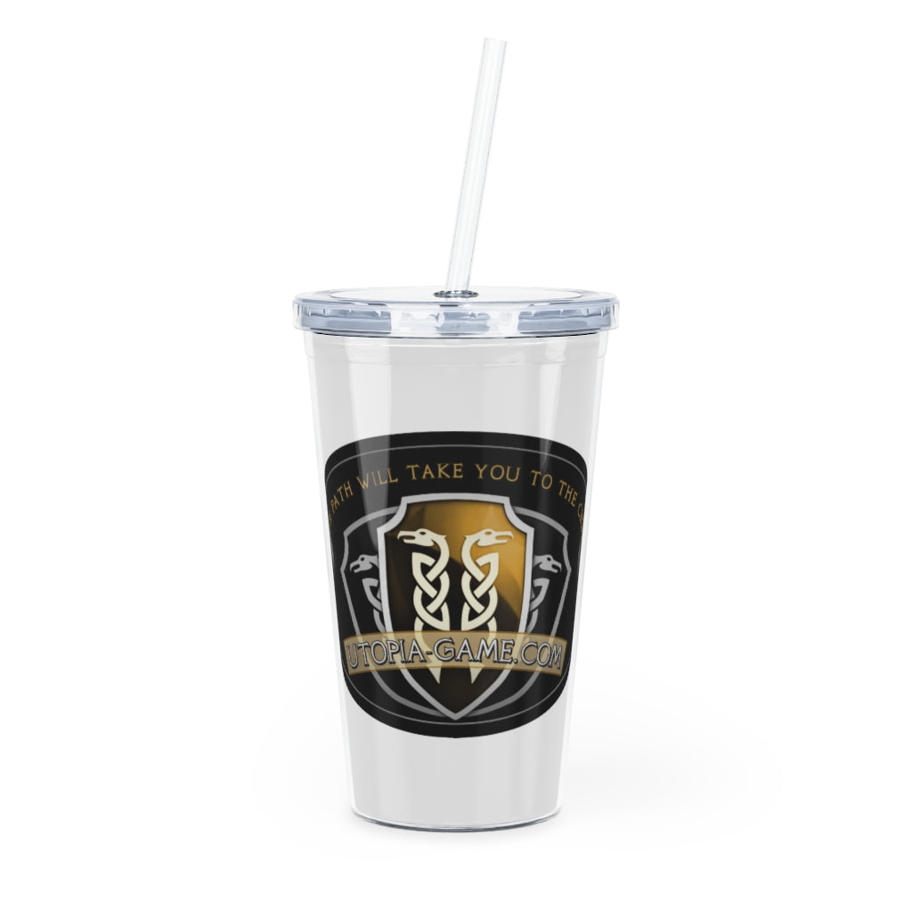 Plastic Tumbler with Straw