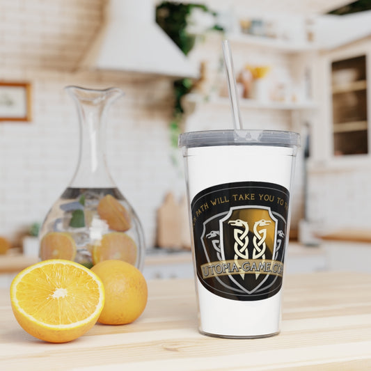 Plastic Tumbler with Straw